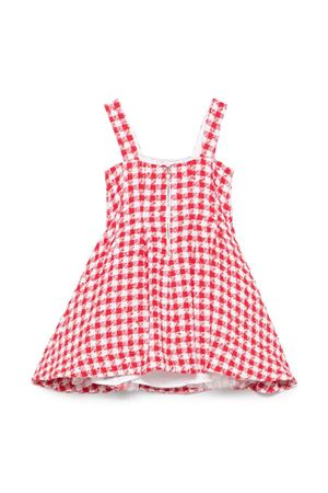 red viscose dress BALMAIN PARIS KIDS | BW1C52E0203100RO